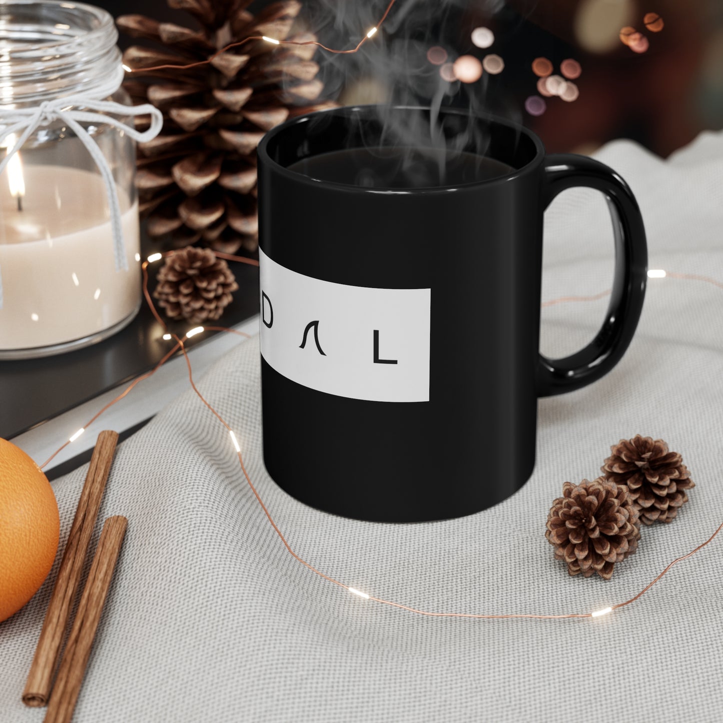 11oz Logo Block Black Mug