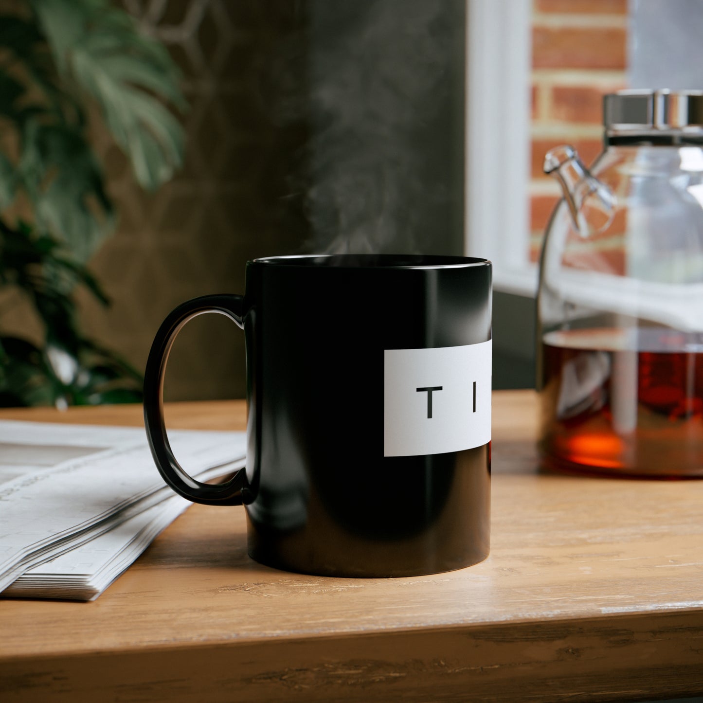 11oz Logo Block Black Mug