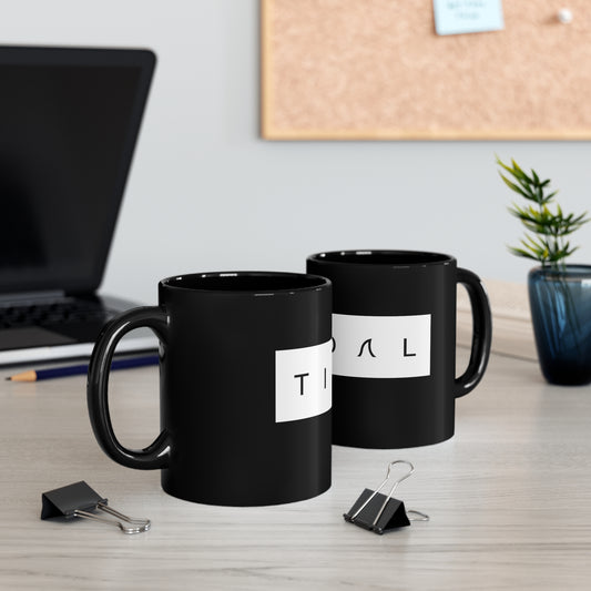 11oz Logo Block Black Mug