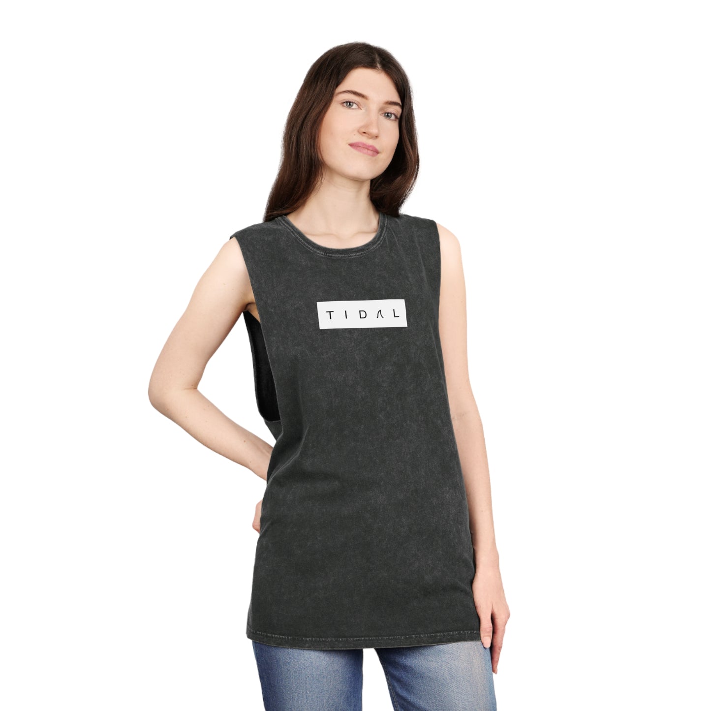 Logo Block - Unisex Stonewash Tank Top