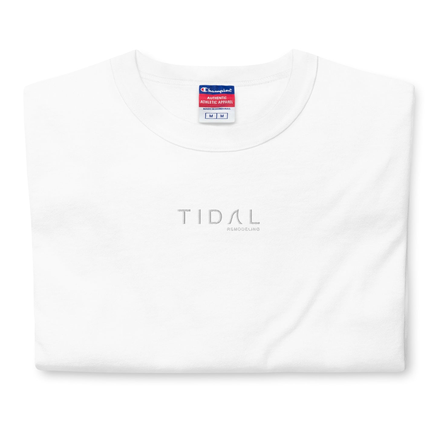 Men's Champion T-Shirt - Embroidered Logo (White)