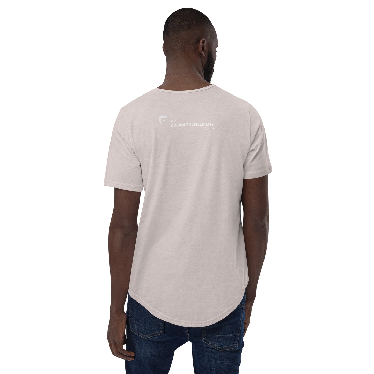 Men's Curved Hem T-Shirt - Dream FulFillment Company on Rear