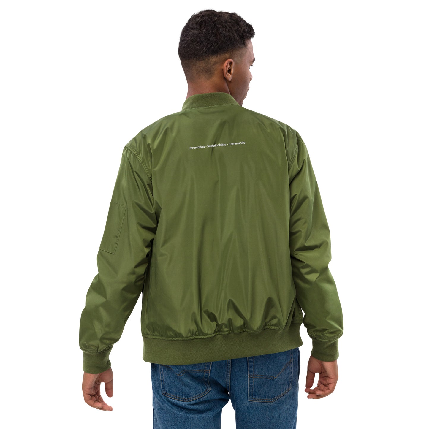 Premium recycled bomber jacket - Embroidered Tidal Only