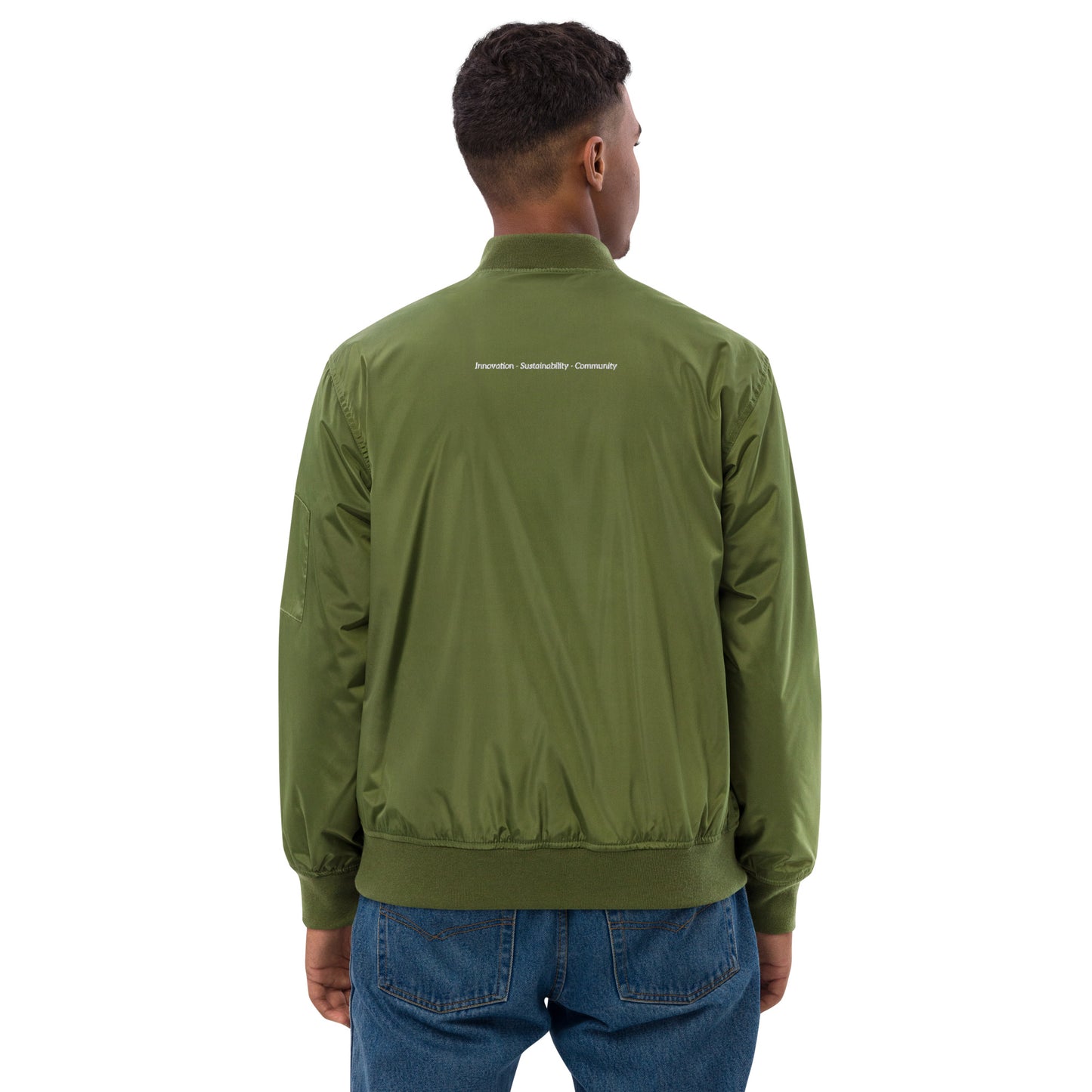 Premium recycled bomber jacket - Embroidered Tidal Only