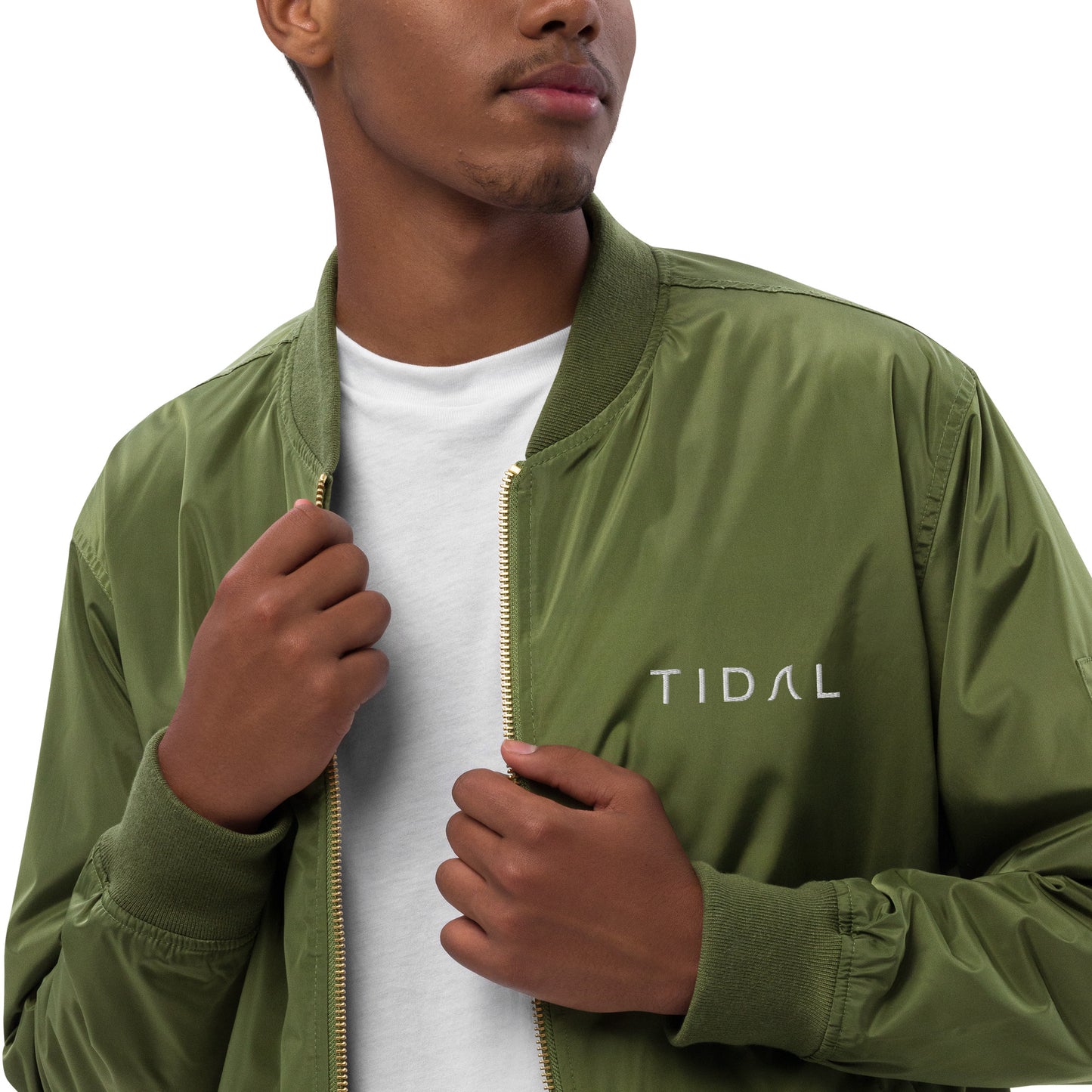 Premium recycled bomber jacket - Embroidered Tidal Only