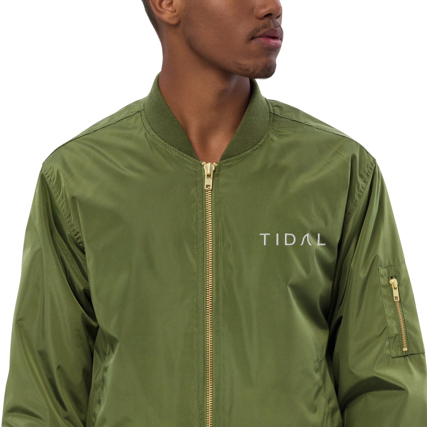 Premium recycled bomber jacket - Embroidered Tidal Only