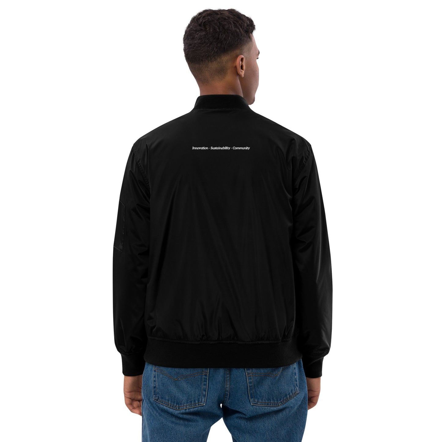 Premium recycled bomber jacket - Embroidered Tidal Only