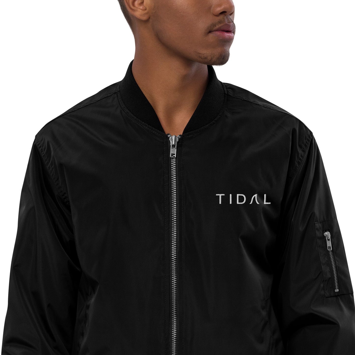 Premium recycled bomber jacket - Embroidered Tidal Only