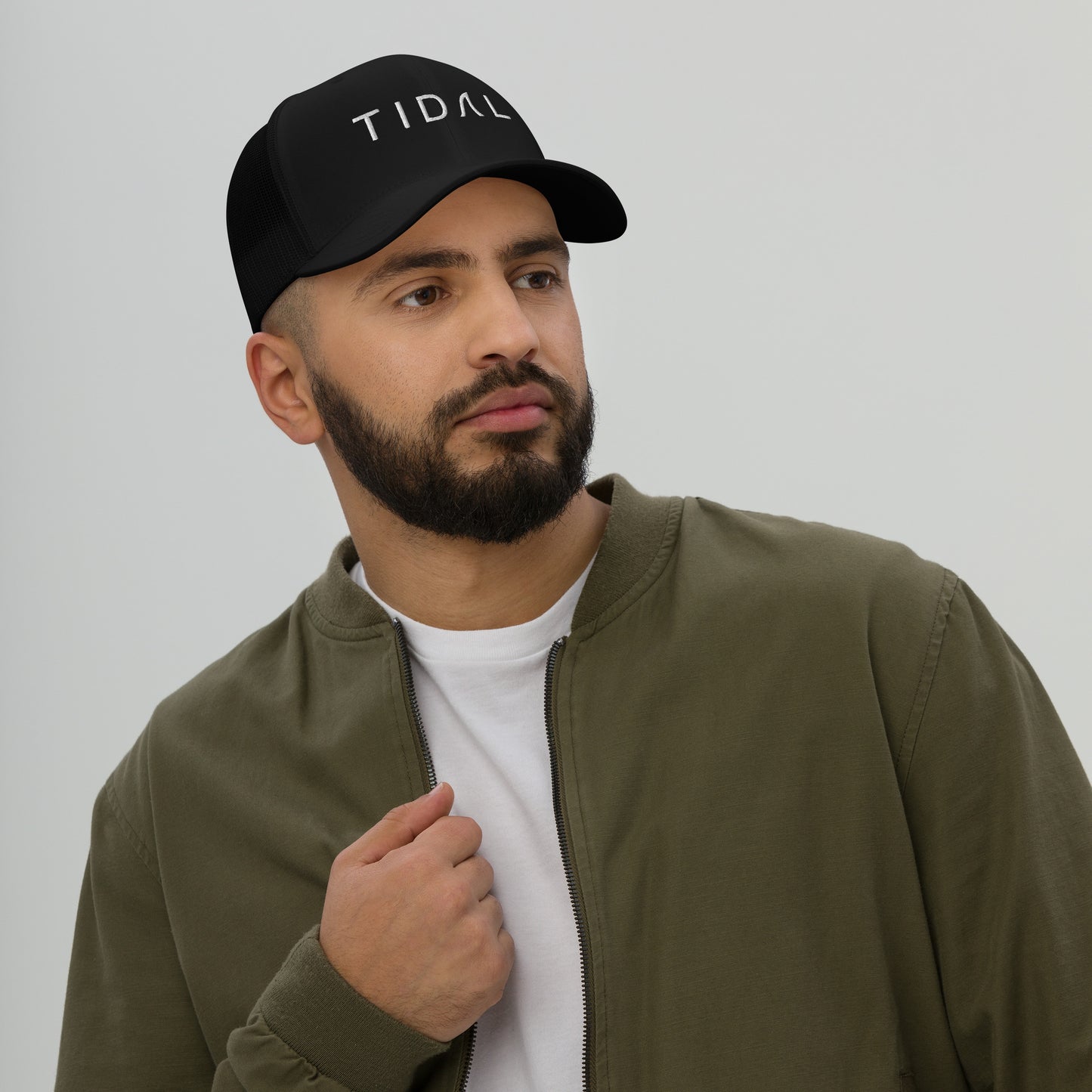 Curved Bill Trucker Cap - Tidal Logo