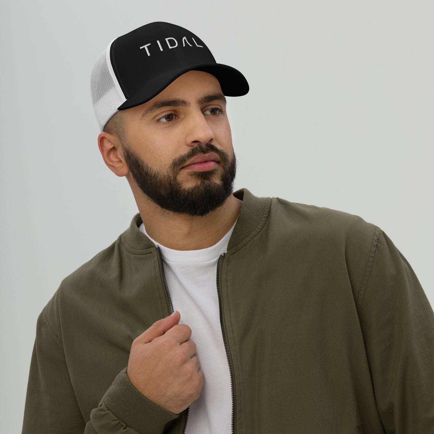 Curved Bill Trucker Cap - Tidal Logo