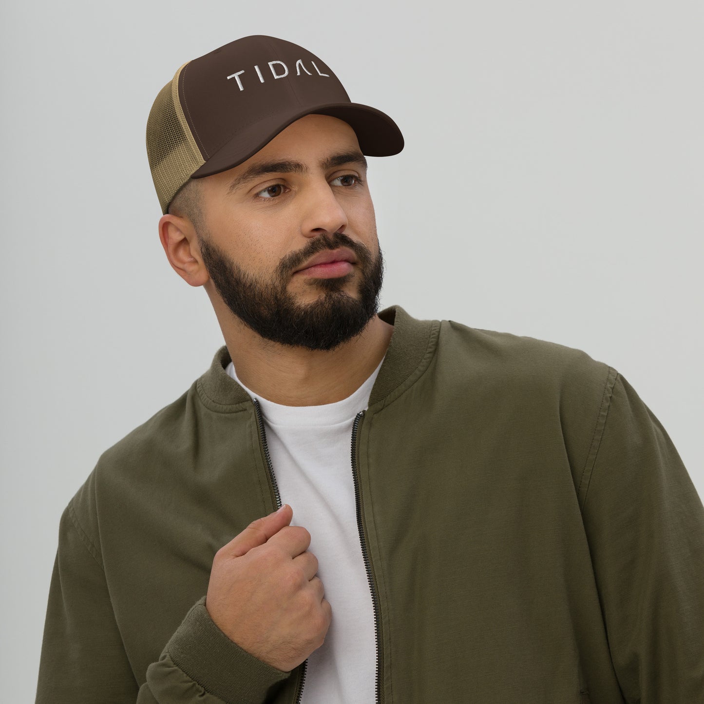 Curved Bill Trucker Cap - Tidal Logo