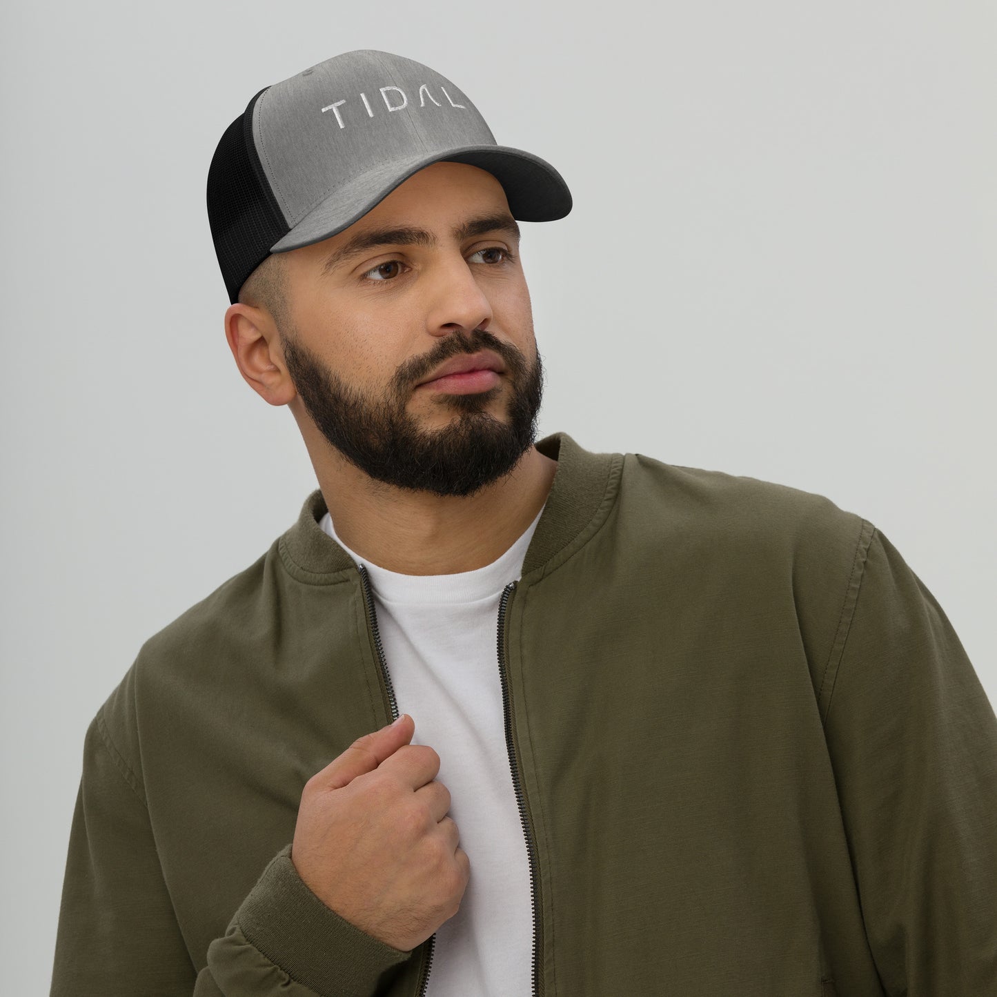 Curved Bill Trucker Cap - Tidal Logo
