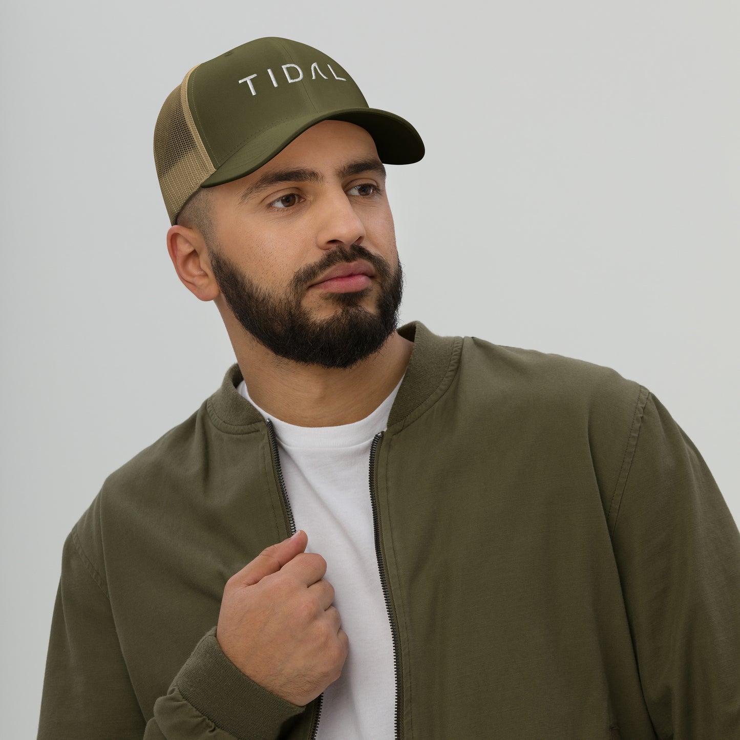 Curved Bill Trucker Cap - Tidal Logo