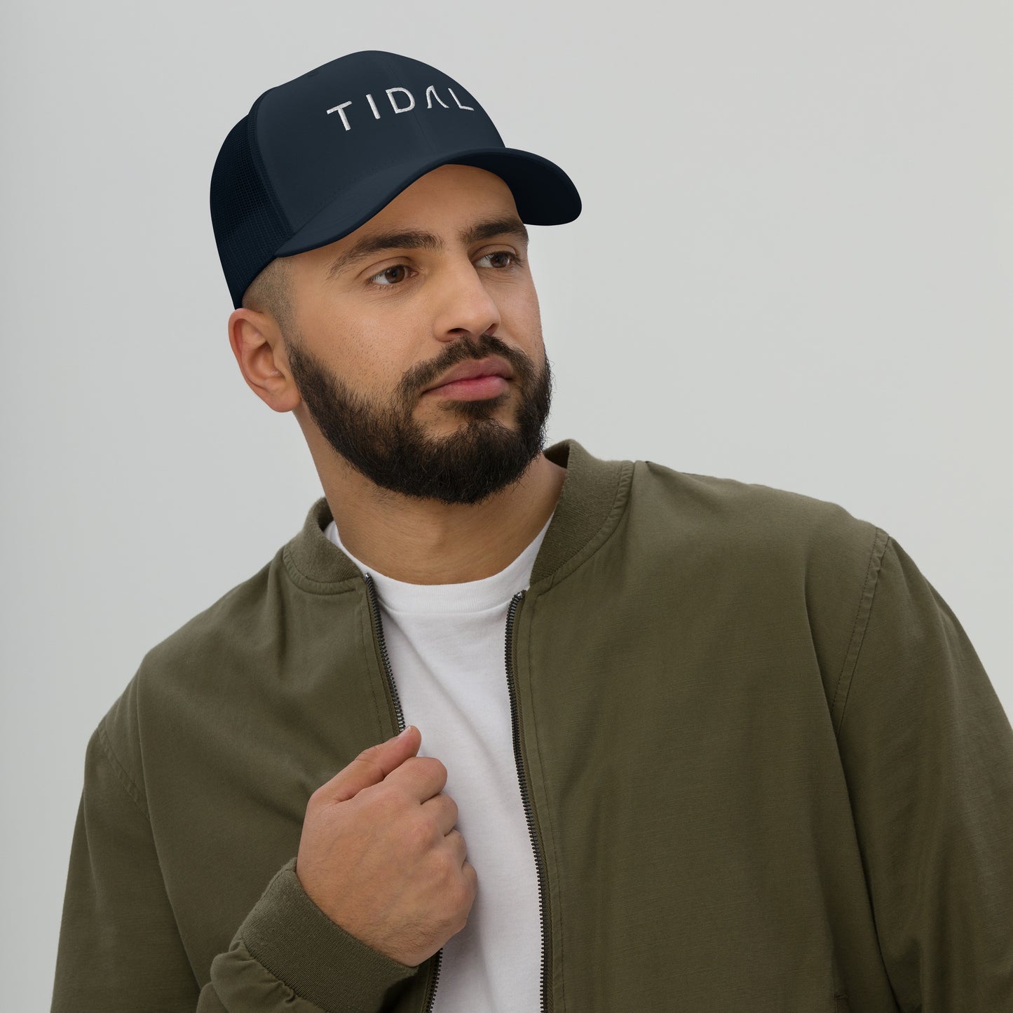 Curved Bill Trucker Cap - Tidal Logo
