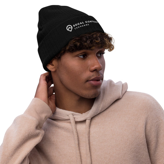 Ribbed Knit Beanie - Full Logo
