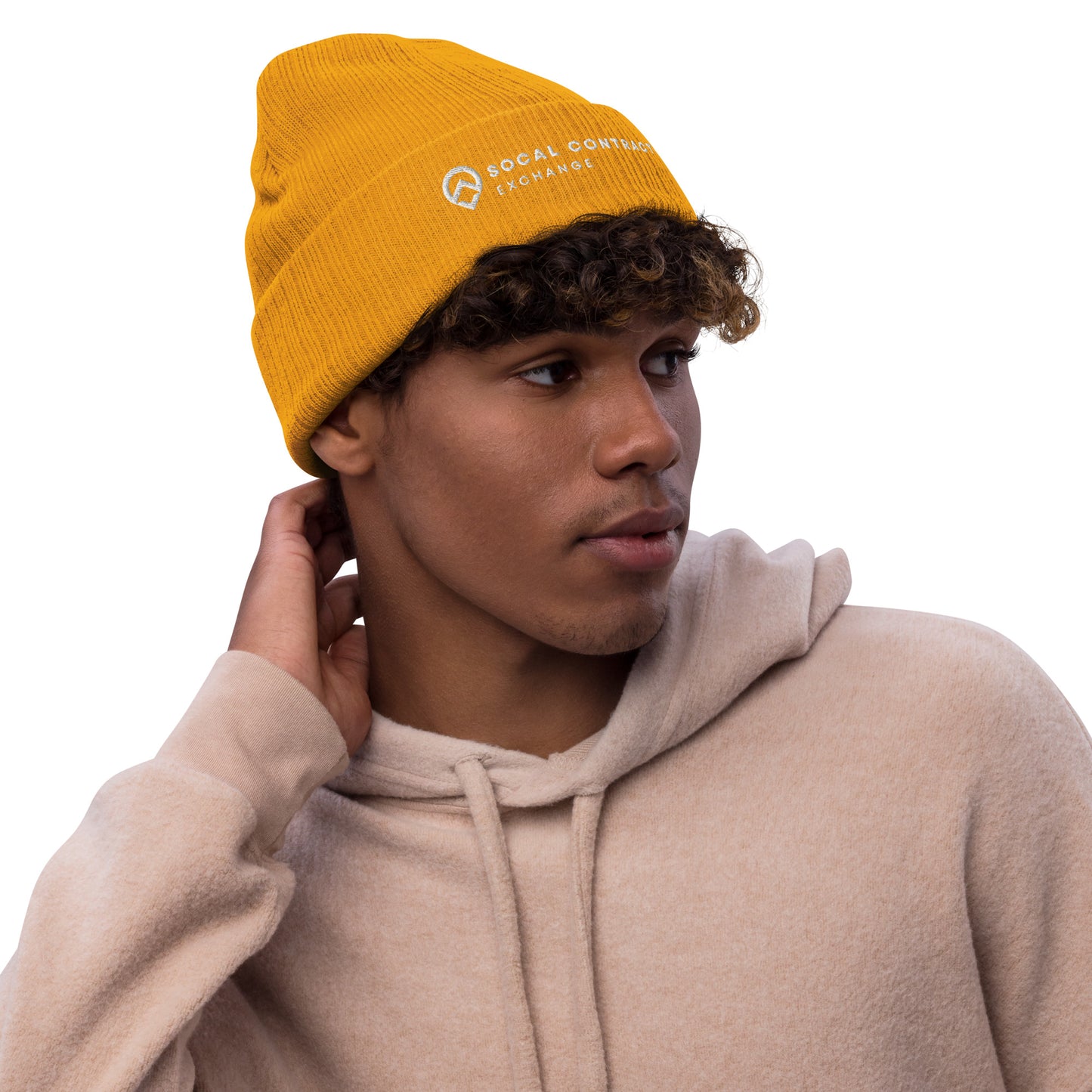 Ribbed Knit Beanie - Full Logo