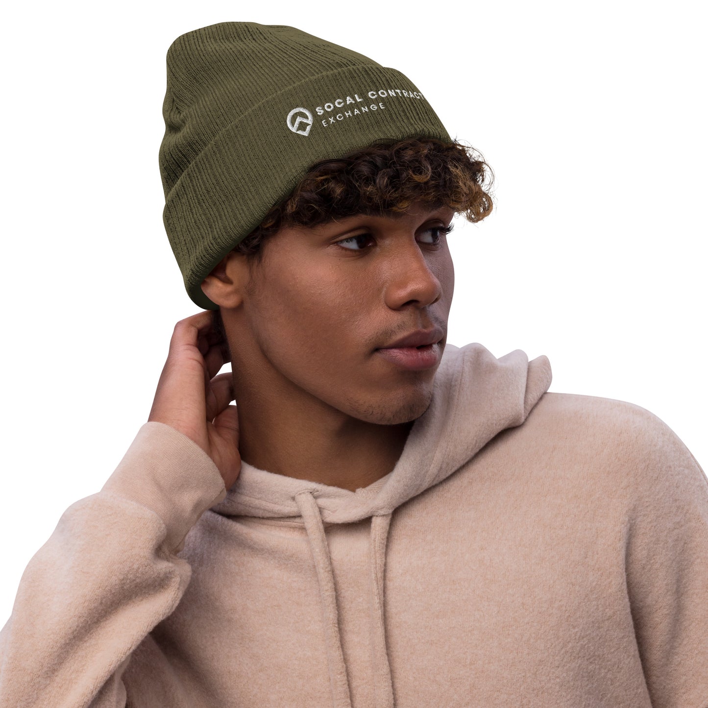 Ribbed Knit Beanie - Full Logo
