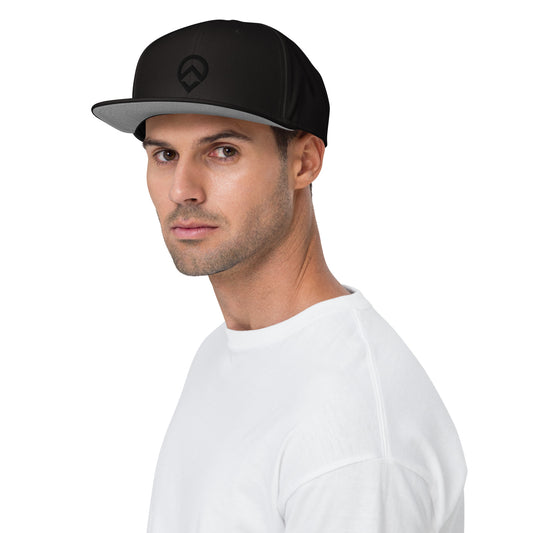 Snapback Hat - Black Icon
