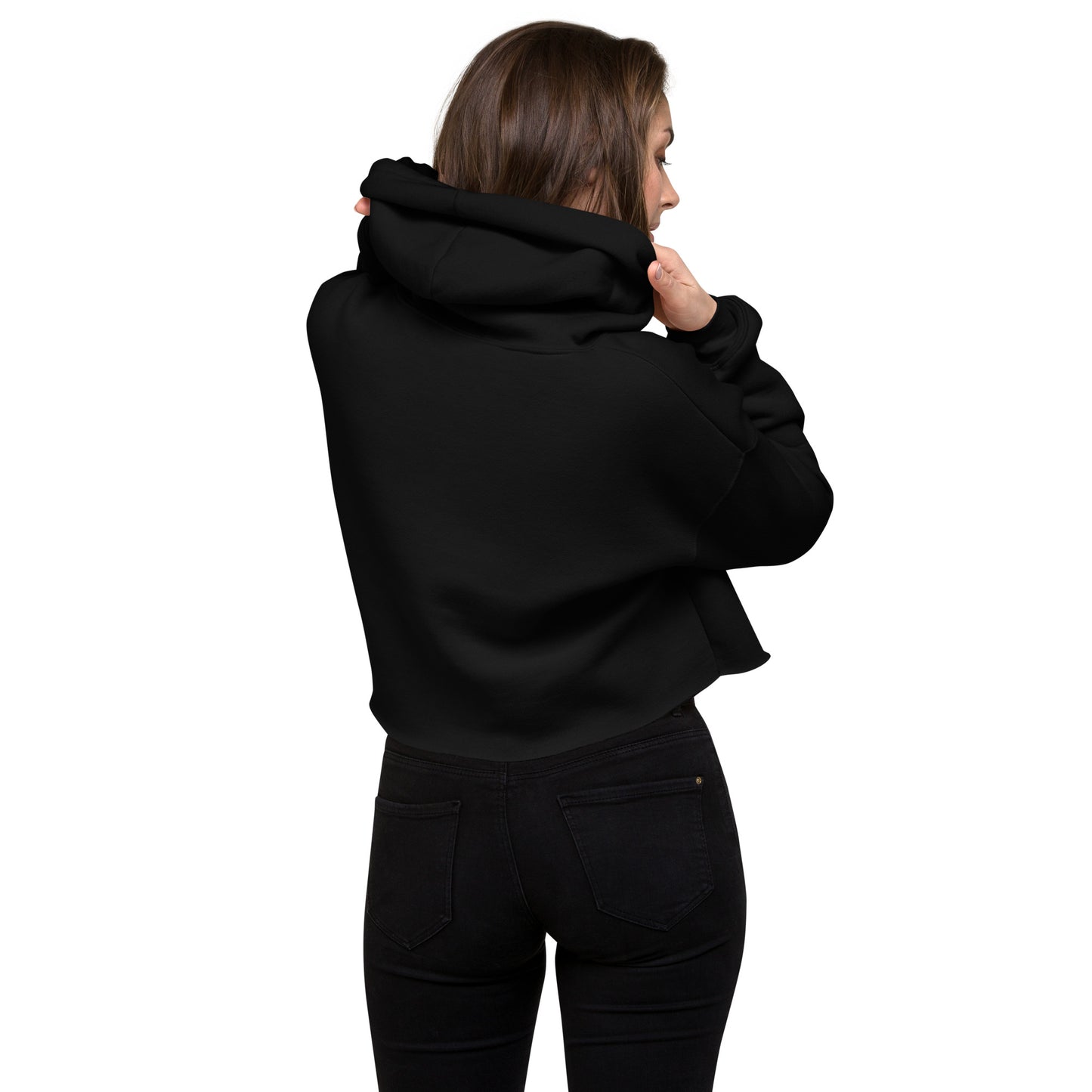 Women's Crop Hoodie - Embroidered Logo
