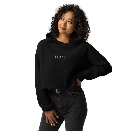 Women's Crop Hoodie - Embroidered Logo
