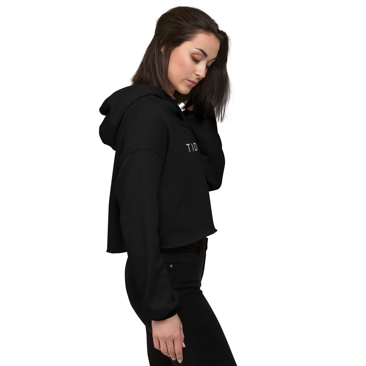 Women's Crop Hoodie - Embroidered Logo