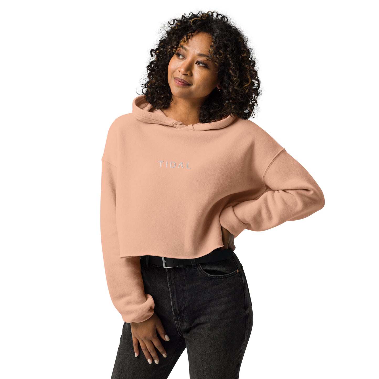 Women's Crop Hoodie - Embroidered Logo