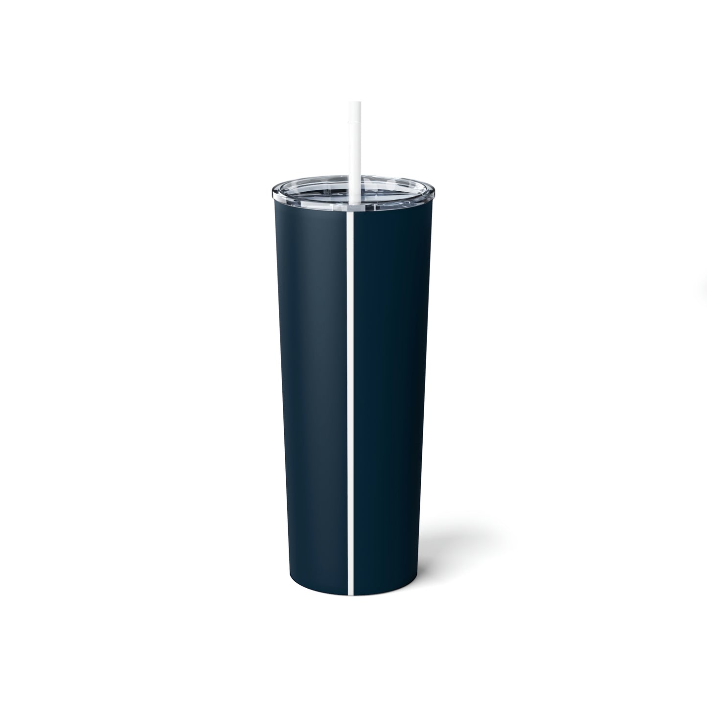 Logo - Skinny Steel Tumbler with Straw, 20oz