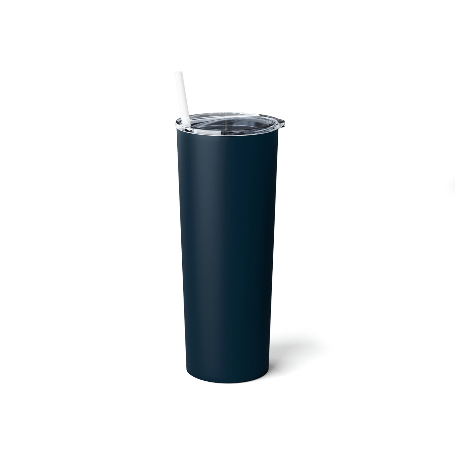 Logo - Skinny Steel Tumbler with Straw, 20oz