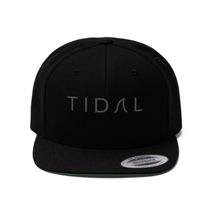 Flat Bill Snap Back - Tidal Black on Black