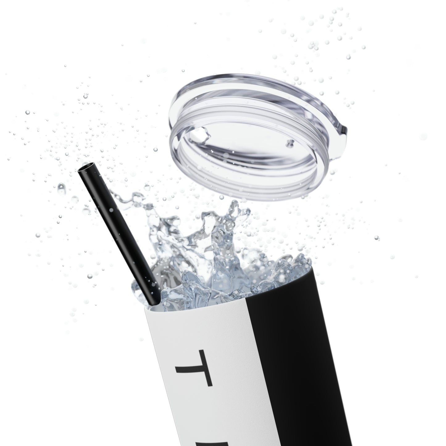 Logo Block Tumbler with Straw, 20oz