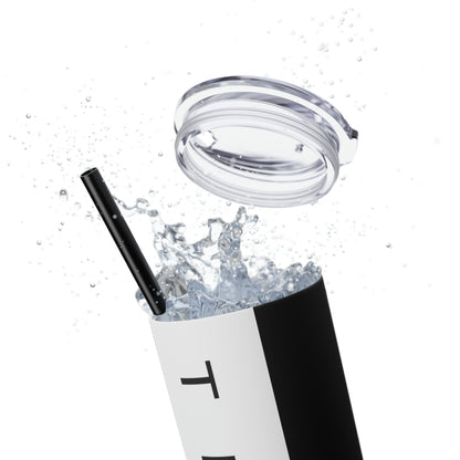 Logo Block Tumbler with Straw, 20oz