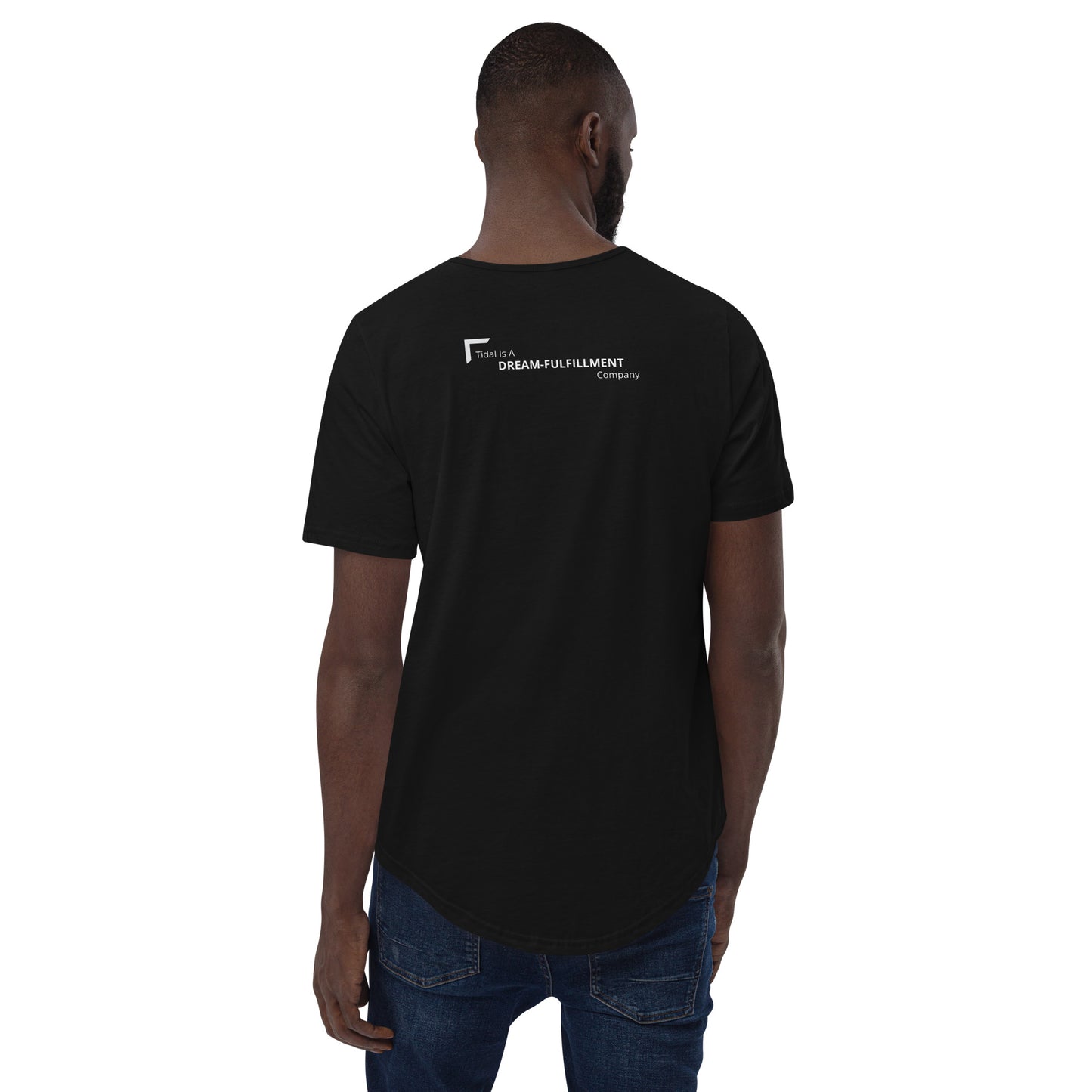Men's Curved Hem T-Shirt - Dream FulFillment Company on Rear