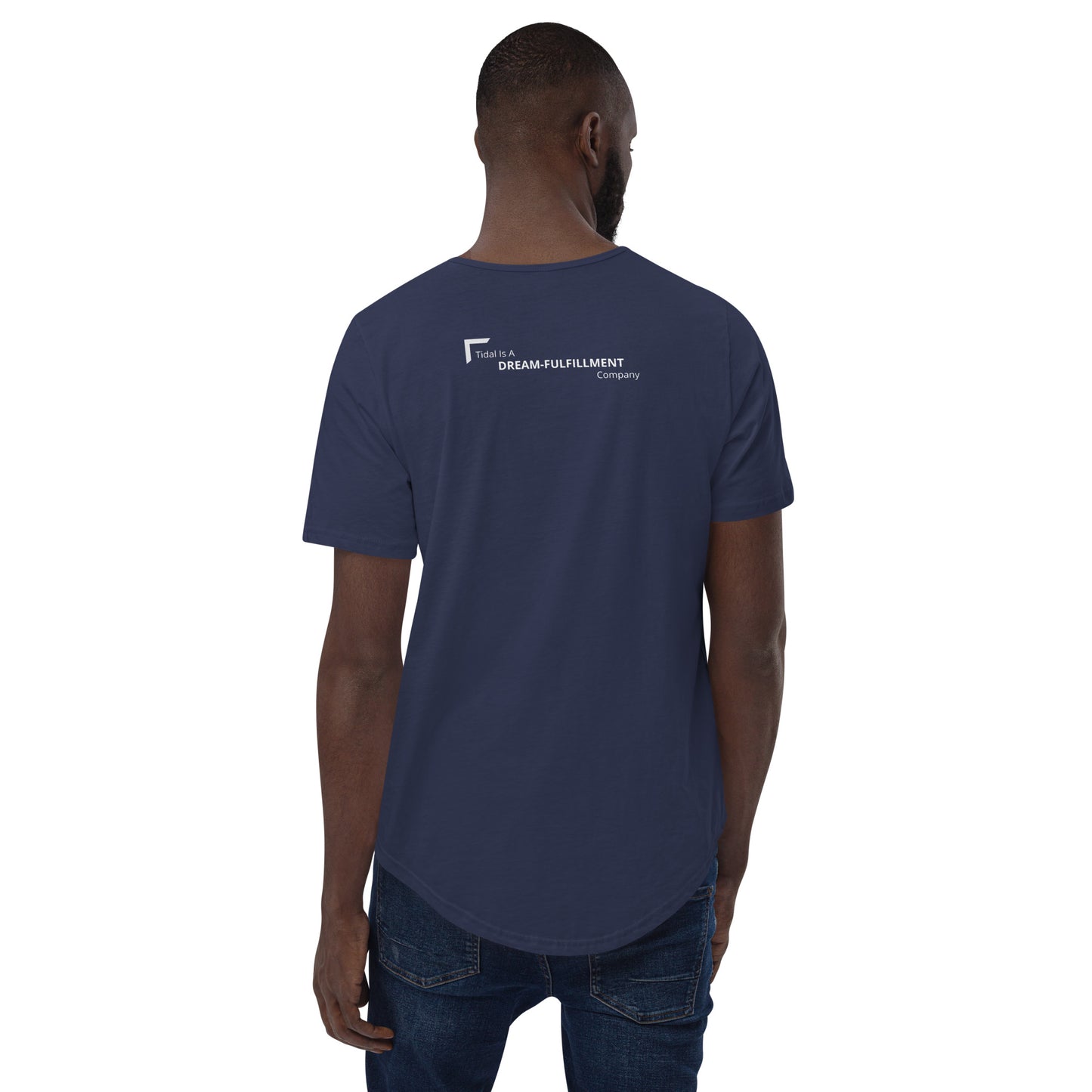 Men's Curved Hem T-Shirt - Dream FulFillment Company on Rear