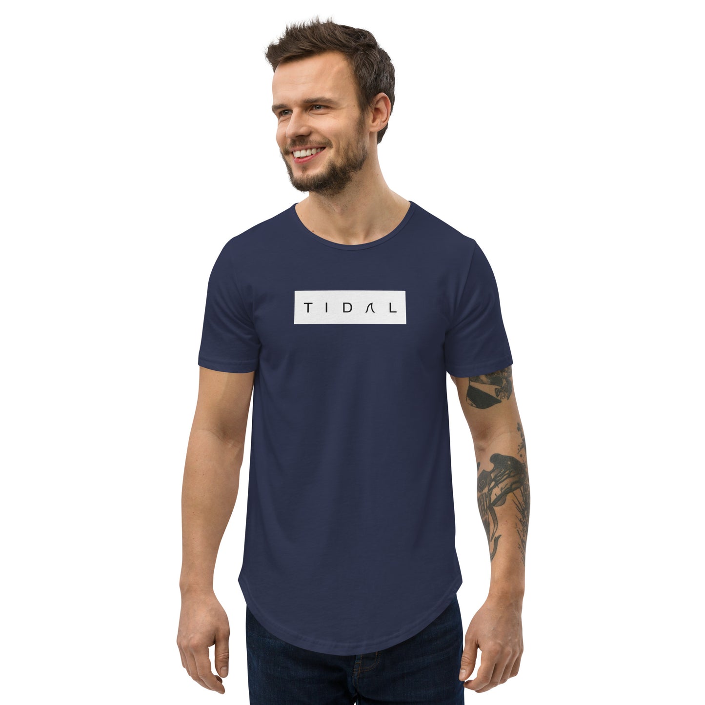 Men's Curved Hem T-Shirt - Dream FulFillment Company on Rear