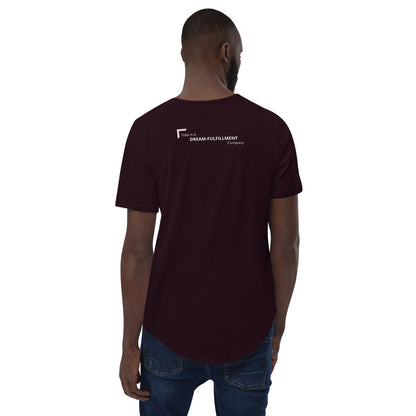 Men's Curved Hem T-Shirt - Dream FulFillment Company on Rear