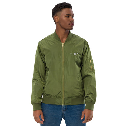 Premium recycled bomber jacket - Embroidered Tidal Only