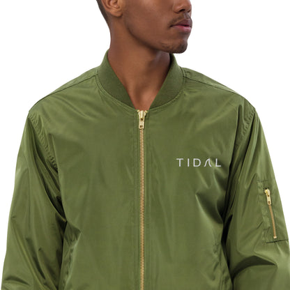 Premium recycled bomber jacket - Embroidered Tidal Only