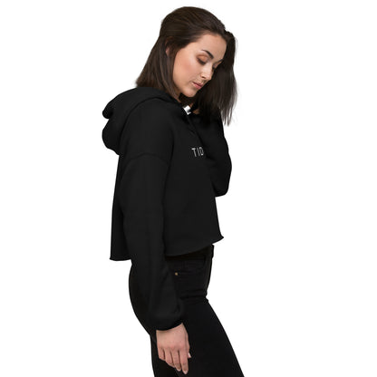 Women's Crop Hoodie - Embroidered Logo
