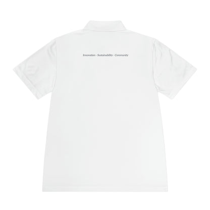 White Tidal Polo, values on back